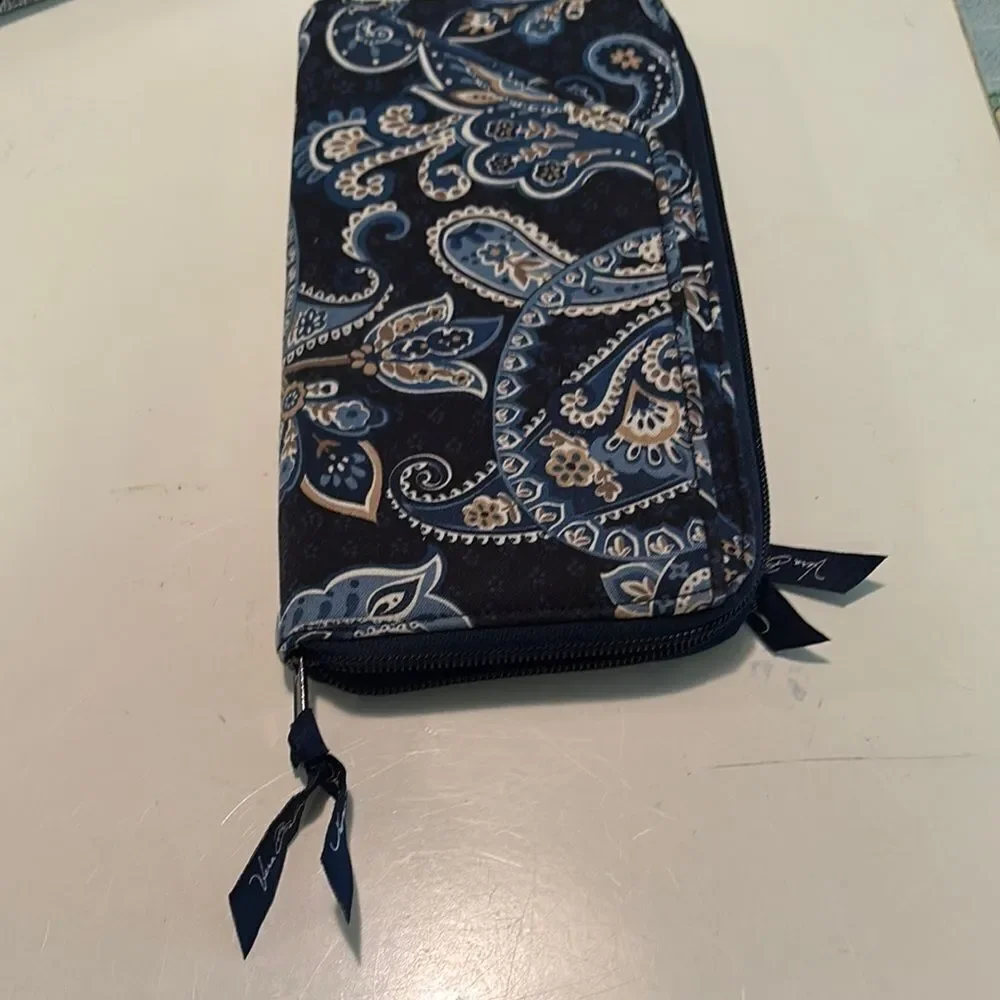 Vera Bradley Navy and White Patterned Wallet